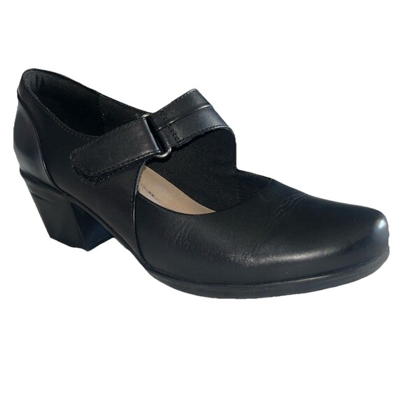 Clarks Shoes - Clarks Women's 8M Emslie Lulin Black Mary Jane Pumps Block Heels Comfort